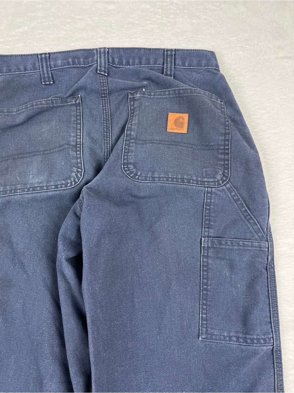 Carhartt Dungaree Fit Carpenter Pants Navy Duck Canvas 30x30 - Picture 6 of 7